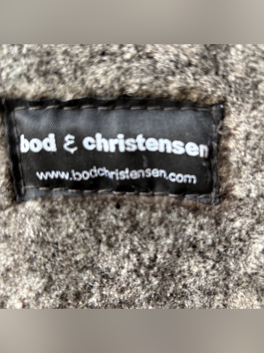 Bod Christensen Shearling Fur Lined Leather Coat Brown Size M - Picture 5 of 13